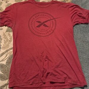 "Official Red SpaceX Logo Tee - Large - Est. 2002 Graphic"